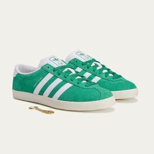 Adidas Classic Green and White Trainers